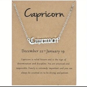 Capricorn English Letter Zodiac Pendant Necklace